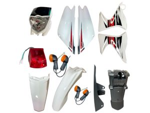 KIT PARTES PLASTICAS CON FAROLA XTZ-125 BLANCO X 13 PCS