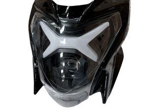 COMBO FAROLA + CARENAJE AKT-CR5 NEGRO LED
