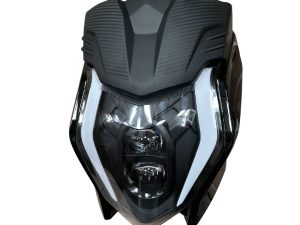 COMBO FAROLA + CARENAJE C/VISOR AKT-CR4 NEGRO LED
