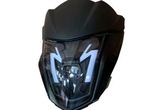COMBO FAROLA + CARENAJE C/VISOR CB-125F TWISTER NEGRO LED