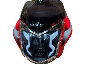 COMBO FAROLA + CARENAJE C/VISOR DISCOVER 125 ST/150 ST ROJO LED