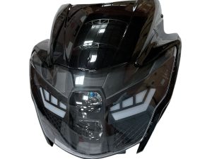 COMBO FAROLA + CARENAJE C/VISOR TVS RTR 180 APACHE BESTIA NEGRO LD