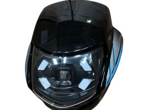 COMBO FAROLA + CARENAJE ECO-100 DELUXE NEGRO/AZUL LED