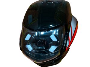 COMBO FAROLA + CARENAJE ECO-100 DELUXE NEGRO/ROJO LED