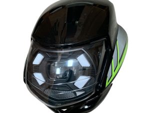 COMBO FAROLA + CARENAJE ECO-100 DELUXE NEGRO/VERDE LED