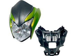 COMBO FAROLA + CARENAJE CB-110 VERDE C/SOPORTE