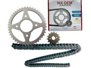 KIT ARRASTRE PLATEADO ECO100 DELUXE/NXG 100 SPLENDOR 14T/44T + 428HX124L