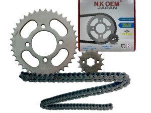 KIT ARRASTRE PLATEADO AKT-125 EVO 15T/38T + 428HX124L