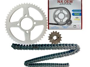 KIT ARRASTRE PLATEADO TX-200 RIN ASPAS 14T/50T (10MM) + 428HX132L (VEN.)