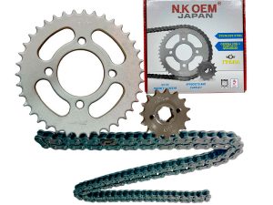 KIT ARRASTRE PLATEADO ARSEN II/HORSE I-II 14T/38T + 428HX124L (VEN.)
