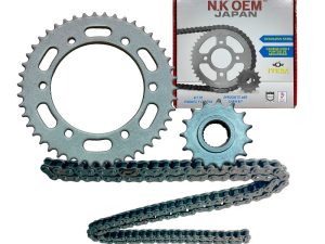 KIT ARRASTRE PLATEADO FZN-250/FZ-2.5 15T/46T + 428HX140L