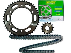 KIT ARRASTRE PREMIUM P/NEGRA FZN-250/FZ 2.5 15T/46T + 428HX140L