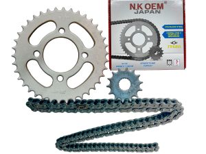 KIT ARRASTRE PLATEADO GN-125H 14T/38T + 428HX124L
