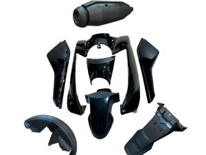 KIT PARTES PLÁSTICAS BWS-125II/X-MOTARD NEGRO X 8 PCS
