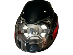 COMBO FAROLA + CARENAJE C/VISOR PULSAR 180 II NEGRO LED