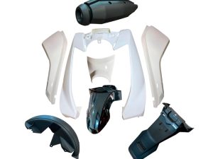 KIT PARTES PLÁSTICAS BWS-125II/X-MOTARD BLANCO X 8 PCS
