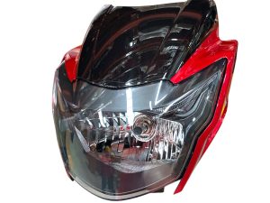COMBO FAROLA + CARENAJE C/VISOR TVS RTR 180 APACHE BESTIA ROJO