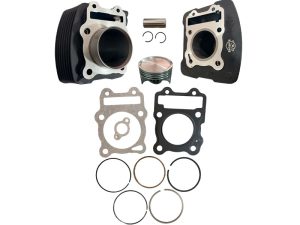 CILINDRO MOTOR KANUNI C/PIST Y ANLL GIXXER-150 SF + EMPAQUES (GRIS)