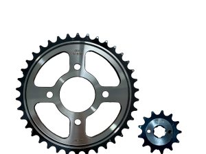 KIT PIÑON DEL/TRAS PREMIUM OOH P/NEGRA XPULSE-200 (HERO) 38T/13T FOR 520 (1045)