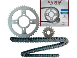 KIT ARRASTRE PLATEADO BOXER CT-100/PLATINO -100 13T/42T+ 428HX124L