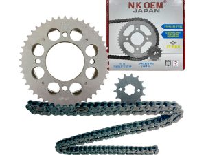 KIT ARRASTRE PLATEADO CB-190R/CB-160F 14T/45T+ 428HX132L