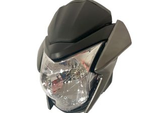 COMBO FAROLA + CARENAJE C/VISOR CB-150 INVICTA M.V. GRIS PLATA (2012/2013)