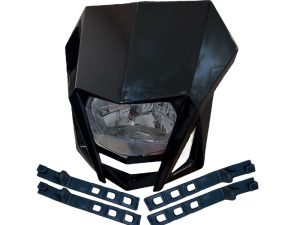 COMBO FAROLA + CARENAJE UNIVERSAL NEGRO 041 (ENDURO)