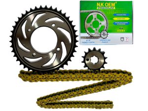 KIT ARRASTRE PREMIUM P/NEGRA CRYPTON-115 14T/41T + 428HX124L DORADA