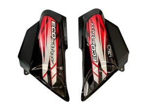 TAPA LATERAL ECO 100 DELUXE HERO M.N. NEGRO/ROJO (PAR)