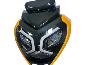 COMBO FAROLA + CARENAJE TVS-125 RAIDER AMARILLO