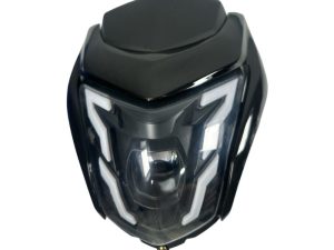 COMBO FAROLA + CARENAJE MRX-150 VICTORY LED (CON LUPA) NEGRO