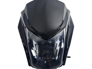 COMBO FAROLA + CARENAJE DR-150 LED (CON LUPA) NEGRO
